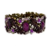 PULSEIRA DE PEDRAS ROXA